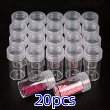 Transparent Plastic Storage Bottle, Diamond Painting Beads Organizer Box, Art Craft Accessories Beads Organizer, Rhinestone Beads Seed Box, DIY Art Craft Storage Supplies Jewelry Jar Jewelry Storage Box Travel College Dorm Essentials Travel Essentials - Sets - View 7
