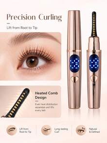 New Electric Eyelash Curler With Heating Clip And Battery Display, Long-Lasting Styling, Rechargeable, Portable Electric Heated Eyelash Curler, Electric Eyelash Curler - Multicolor - View 11