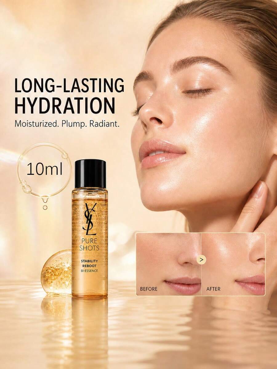 YSL Saint Laurent Skincare Set Trial Size (10ml Toner + 7ml Lotion) - Portable Skincare, Suitable For Short Trips, Provides Repair And Hydration - Naughty Water 10ml - View 1