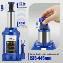 Gato Hidraulico Tipo Botella 20 Toneladas Para Carro 445mm - Azul - Ver 3