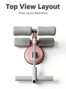 Household Sit Up Assistant Bar Strong Suction Foot Fixer With Pull Ropes Indoor Abdominal Workout Trainer Suction Cup Sit Up Bar With Resistance Ropes ,For Home Gym, Abdominal Workout & Core Training, Random Color - A - View 4