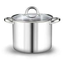 Cook N Home - Olla de sopa con tapa, Basics de acero inoxidable, 12 cuartos de galón - Ver 1
