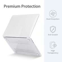 1 buah Casing Pelindung Laptop Neo, Kompatibel dengan A3404 A18 Pro 13 inci, Air M2 M3 M4 M5 15 inci, Air 13 2026, Pro 13 2016-2022, Pro 14/16 inci 2021-2026, Casing Pelindung Bahan PVC Ultra-Jernih, Cocok untuk Pelajar dan Pekerja Kantoran - View 2