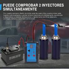 Kit de Limpieza de inyectores automotrices 2 en 1, probador de inyección de de Doble Canal con 8 adaptadores y Modos de Pulso, Equipo de diagnóstico de 4 Cables para de - A - Ver 2