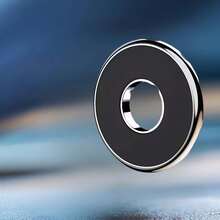 1PC Car Phone Holder - Premium Metal Aluminum Alloy Round Ring Adhesive Strong Magnetic Phone Navigation Mount - Multicolor - View 10