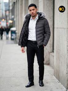 Big City Men Jackets And Coats - Dark Grey - View 4