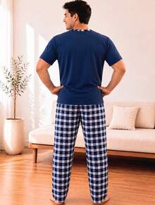 Men Loungewear Onepieces - Navy Blue - View 2