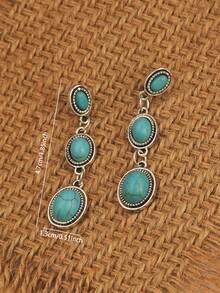 Anting Panjang Gaya Bohemian Vintage, Perhiasan Telinga Modis - MultiWarna - View 2