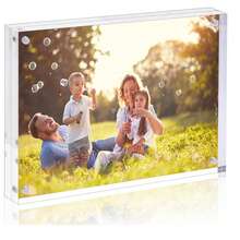 Acrylic Photo Frame, Transparent Double-Sided Picture Frame 5*7 Inch, 4*6 Inch Double-Sided Frameless Desktop Floating Display Stand, 4*4 Inch, 2*3 Inch Photo Frame, Thin Frame With Stand, Suitable For Home And Office Use - Multiple Styles-transparent - View 6
