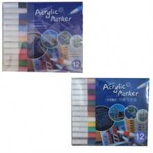 60/48/24/12 Colors Acrylic Marker Pens, Suitable For Art Rock Painting, Card Making, Stone, Metal, Ceramic, Perfect For Easter Decoration, Thanksgiving Gifts, Party Favors, Christmas Decorations And Card Making - Multicolor - View 14