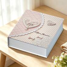 1pc 6 Inch 200-Sheet Photo Album, Insert-Style Family Photo Collection, Large Capacity Photo Storage Book, Family And Student Photos, Winter Christmas Valentine's Day New Year Gift - 1PC - View 1