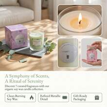 Aromatherapy Scented Candles Gift Set (7 Packs X 2.2 Oz) - Natural Soy Wax Candles For Home Scented With Eucalyptus & Lavender, Long Lasting Stress Relief Candle Set For Women - Multi Scents - View 1