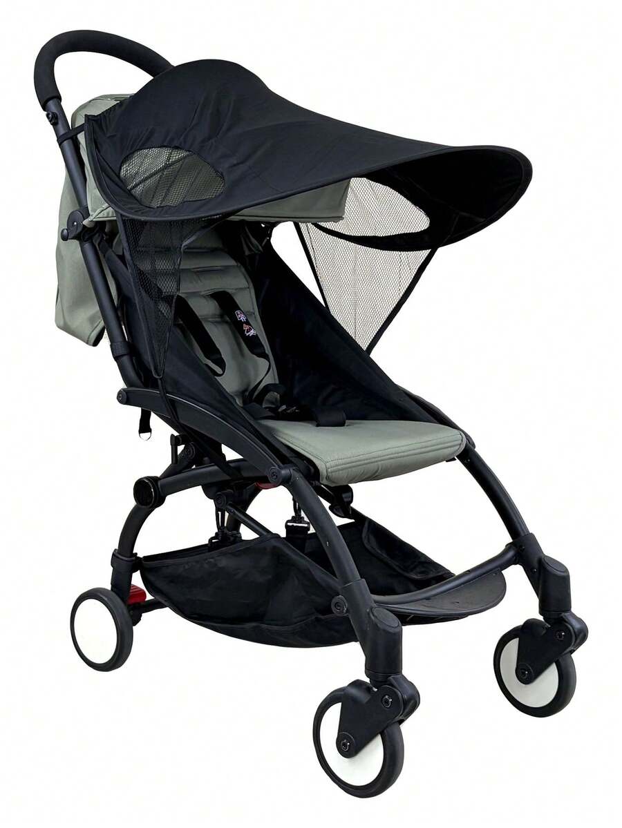1pc Universal Baby Stroller Sunshade Accessory, UV Protection Sunshade, Dual-Directional Universal, Suitable For Car Sunshade (Not Waterproof) - Black - View 1