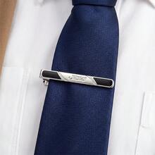 Prendedor De Gravata Masculino Clip Grampo Elegante Luxo - Prateado Jesus - 6cm - Visão 2