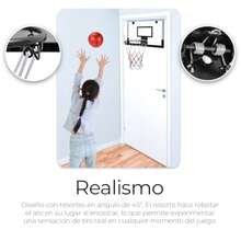 Raganet, Tablero De Basketball 25cm de Diámetro, con Contador Electrónico De Puntaje, Canasta de Basquet, Aro de Baloncesto Profesional para Niños y Adultos, Incluye Mini Balon - Multicolor - Ver 6