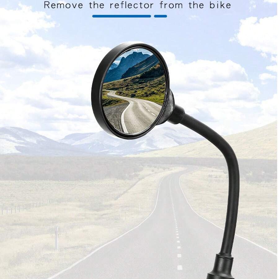 1pc New Bicycle Rearview Mirror With Flexible Hose Adjustment, Reflective Mirror, Handlebar Mirror, Cycling Accessory - Multicolor - View 1