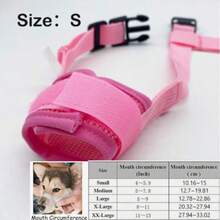 2/1pc Dog Muzzle, Soft Mesh Material, Suitable For Small, Medium And Large Dogs Such As Chihuahua, Poodle, Husky, Labrador, Etc., Breathable, Prevents Biting, Chewing And Grooming, Does Not Affect Panting And Drinking - Pink - View 18