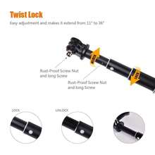 Palo Selfie Stick 91cm Sumergible Para Gopro Y Cámaras Azul - Negro - Ver 4