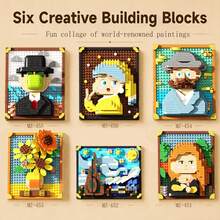 World Famous Paintings Building Blocks Set, Creative Puzzle Assembly Blocks, Mosaic Art Wall Decor Frame Blocks, DIY Home Desktop Decoration, Ideal Gift For Art Enthusiasts - Multicolor - View 6