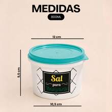 Kitchen Supplies Set Kit ECONOMIC LINE - 5 Supplies + 4 Square Jars 500 ML TPW Line - 薄荷藍TPW - 查看 10
