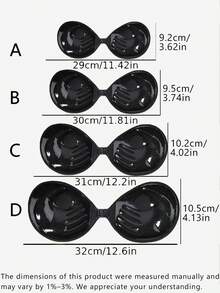 2Pcs Round Silicone Adhesive Bra, Front Clip Push Up Invisible Strapless Sticky Bra, Backless Self Adhesive Breast Pasties For Wedding Dress - Multicolor - View 9