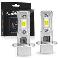 TOAUTO 2PCS H1 H3 LED Headlight Bulbs CANBUS Led Lights 1:1 Mini Lamp 3570 CSP Car LED Plug & Play 6000K 12V - A - View 10