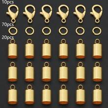 100pcs Golden DIY Connector Making Parts Including Lobster Clasp + Closed Jump Rings + Multiple Sizes Smooth Pendant Connectors Suitable For Handmade Weaving DIY Necklace, Anklet, Bracelet, Round Single Loop, Pendant Connector, Bag Chain Connector Ring, Beaded Accessories And Other Jewelry Making Materials DIY Jewelry Making Parts - Accessory Set - View 17