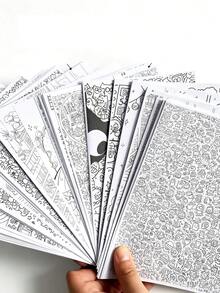 100-Page Stress Relief Doodle Notebook, Exquisite Doodle Patterns For Tracking And Coloring, Designed To Provide Calm And Creative Mental Nourishment, No Pens Included, Suitable As An Art Gift For Teens And Adults - Combo Pack - View 3