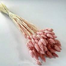 25/50/100Pcs Multicolor Artificial Gemstone Grass, Fluffy Faux Pampas Grass For Home Wedding Table Floral Arrangement, Christmas Halloween Thanksgiving School Decor - Pink - View 3