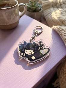 1Pc/7pcs Forsaken Horror Game Acrylic Keychain Set, Cute Chibi Survivor And Killer Character Pendants (Including Elliot, Chance, Double Time, Rookie And Witch Designs), Adorable Game Bag Charm, Perfect Gift For Forsaken Fans, Birthday Gift, Game Souvenir And Backpack Decoration - Multicolor - View 12