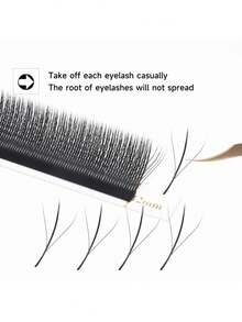 XIUSUZAKI 12-Row 3D W-Shaped Triple-Core False Eyelashes, Fine Faux Mink Hair, C/D Curl, DIY Single Cluster Lashes, Natural & Lightweight, Anime Style Design, Suitable For Daily Wear, Parties, Cosplay - View 6