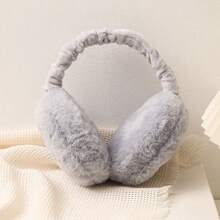 1PC Ultra Soft Plush Earmuffs - Suitable For Warmth, Foldable, Comfortable, Winter Outdoor Activity Cold Protection - Neutral Design - Foldable Hamburger Earmuffs Winter Plush Ear Warmers, Portable Cold-Proof Ear Covers - Multicolor - View 14