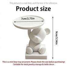 1pc Matte Polar Bear Shaped Storage Tray, Exquisite Craftsmanship, Durable Paint, Suitable For Storing Small Jewelry And Miscellaneous Items, Perfect For Entryway And Desk Decor, Warm And Healing, Both A Decorative Ornament And A Great Housewarming Or Birthday Gift - One Size Fits All - View 10