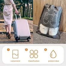 Portable Drawstring Shoe Dust Bag, Heavy Duty Non-Woven Shoe Storage Bag With Transparent Window, Moisture-Proof And Anti-Yellowing Shoe Storage Bag, Suitable For Travel Luggage, Closet, Gym, Multiple Sizes Fit Sneakers, Sandals, Boots - Multicolor - View 5