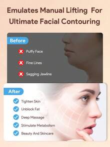 V-Shape Facial Massager, Facial Slimming Device, Firming And Lifting Contour, V-Face Device, 6 Modes And 12 Intensity Levels, Suitable For Women's Home Reading And Housework Use - Multicolor - View 3