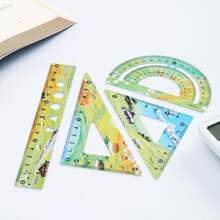 Juego de 4 reglas metálicas con degradado estilo macaron, regla de 15 cm, kit de herramientas de medición de varias piezas, ampliamente utilizado para tareas de matemáticas, dibujo técnico y diseño de scrapbooking - Gobernante - Ver 16