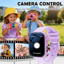Reloj Inteligente Universal para Niños de 1.83 Pulgadas | Admite Llamadas, Notificaciones de Mensajes, Modos Deportivos, Pronóstico del Tiempo, Álbum de Crecimiento, Juegos, Calculadora/Calendario/Linterna LED | Regalo Perfecto para Niños y Niñas - Multicolor - Ver 3