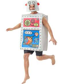 Halloween Robot Costume Set, Unisex Composite Foam Material, Carnival Christmas Holiday Party Outfit - Multicolor - View 1