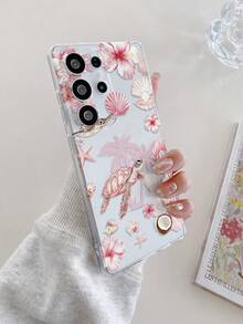 1pc Shockproof Full Coverage TPU Material, Precise Cutouts Transparent Phone Case, Underwater World Turtle Shell Starfish Jellyfish Flower Coconut Tree Pattern, UV Printing Process, Suitable For Android, Nothing, Pixel, Series Phone Protective Cover, Holiday Gift, Daily Commute, Daily Anti-Drop Style - Multicolor - View 5