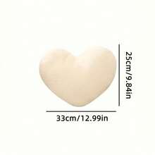 1PC Heart-Shaped Plush Pillow, Soft And Fluffy, Sofa Bed Decorative Pillow, Heart Pillow, Heart Pillow, Room Decor, Home Decor, Living Room Decor - Multicolor - View 4