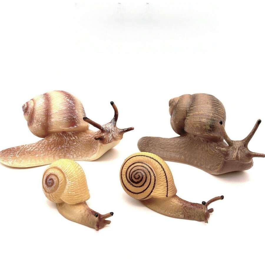 Realistic Reptile Snail Solid Toy Small Snail Model, Micro Landscape Decoration Ornament, Home Garden Landscaping, Sand Table Decoration - Multicolor - View 1