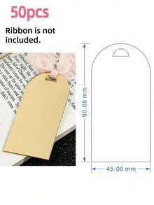 1/10/20/50pcs Blank Acrylic Tent Place Cards, Arched Luggage Tags, Blank Gold Mirror Acrylic Name Tags Without Ribbon, Wedding Guest Direction Cards, Seat Card Holders, DIY Party Signage Gift Tags - View 18