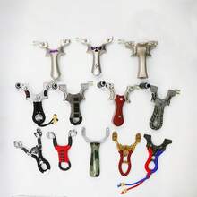Pocket‑Sized Lightweight Slingshot Zero Burden Feeling Ergonomic Comfortable Grip Compact Portable Design Durable Flexible Rubber Band Stable Rebound Outdoor Short Trip Recreation Daily Stress Relief Interesting Leisure Toy - Red - View 3