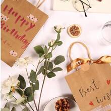 1/10/20/30pcs Natural Kraft Paper Bags, Durable, Suitable For Baking, Milk Tea, Coffee, Gifts, Party Favors And More - Multicolor - View 7