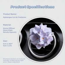 AD Elegant & Comfortable Hydrangea Car Air Freshener - Vent Clip Fragrance Diffuser, Car Vent Decoration, Ideal Gift For Her - Hydrangea Aromatherapy - View 4