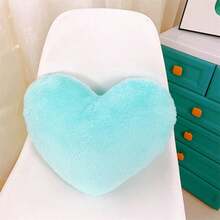 1PC Heart-Shaped Plush Pillow, Soft And Fluffy, Sofa Bed Decorative Pillow, Heart Pillow, Heart Pillow, Room Decor, Home Decor, Living Room Decor - Multicolor - View 17