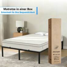 Box Springs - White - 140cm Double Bed - View 9