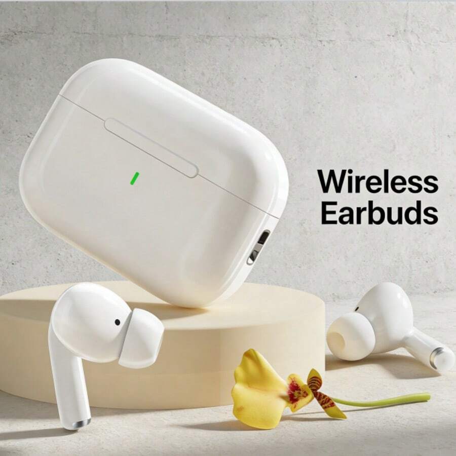 Earbud Bluetooth Nirkabel Sejati TWS, Headphone Stereo HiFi, Earbud Olahraga Peredam Kebisingan dengan Mikrofon, Kompatibel dengan Smartphone - View 1