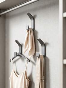 3/5pcs Multi-Function Adhesive Hooks, Self-Adhesive Storage Rack Hooks, Towel Hooks/Clothing Hooks, Suitable For Bathroom, Kitchen And Home, Easy To Install Self-Adhesive Hooks, Can Hang Towels, Clothing, Hats And Keys, Bathroom Accessories - Multicolor - View 6