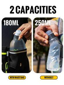 1PC WRELS 180/250 ML Lightweight Collapsible Squeeze Water Bottle For Marathon Sports, A Tasteless Cold‑Water Bottle Manufactured With Hot‑Pressing Technology - Multicolor - View 7